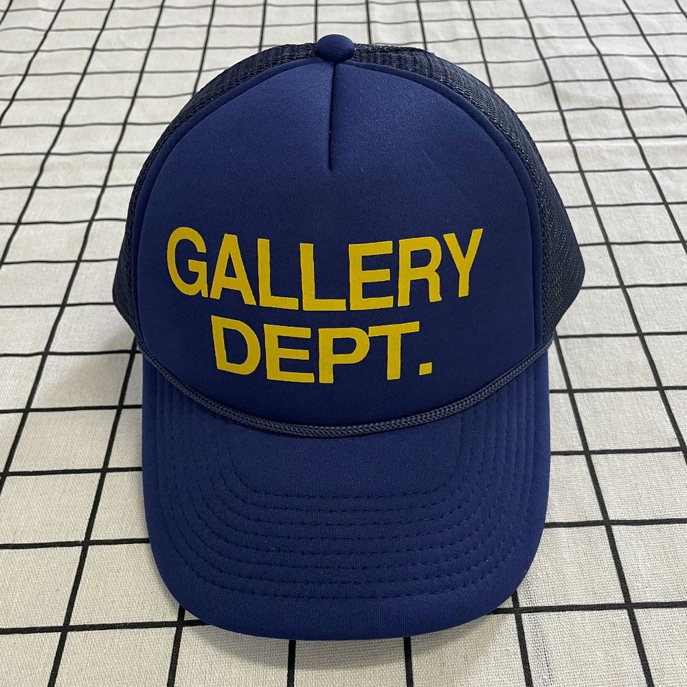 Navy Custom Inspired OG Gallery Dept Trucker Hat